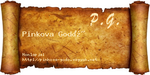 Pinkova Godó névjegykártya